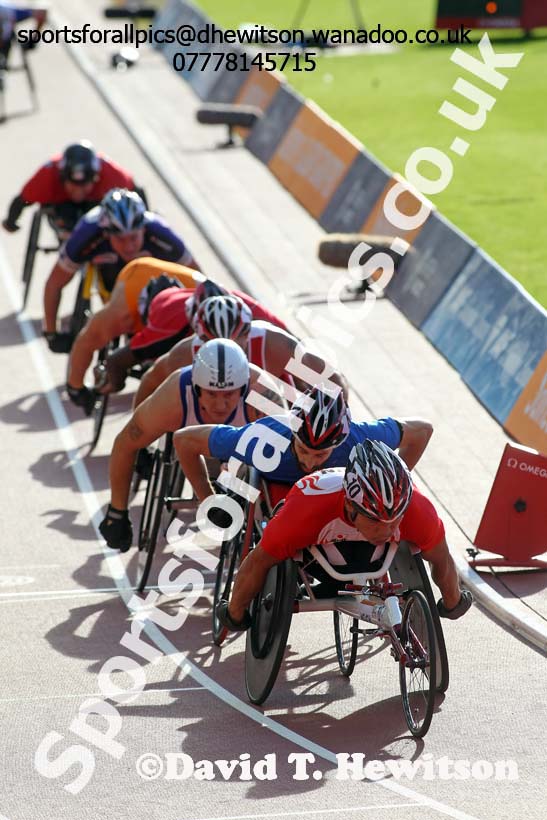 Mens T54 1500 wheelchair race at the Glasgow Diamond League. Photo: David T. Hewitson/Sports for All Pics